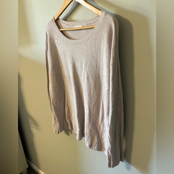 Barefoot Dreams Sweater Size Large Pink CozyChic Ultra Lite Crew Neck Pullover - Picture 2 of 8